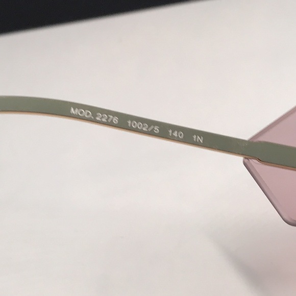 New Versace™ VE2276 Damier Women’s Sunglasses – Rimless Pink Metal